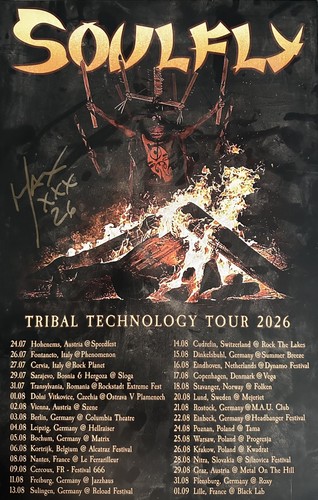 Soulfly tour poster - soulfly,